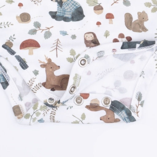 Angel Dear Southern Woodland Animals Green Bodysuit