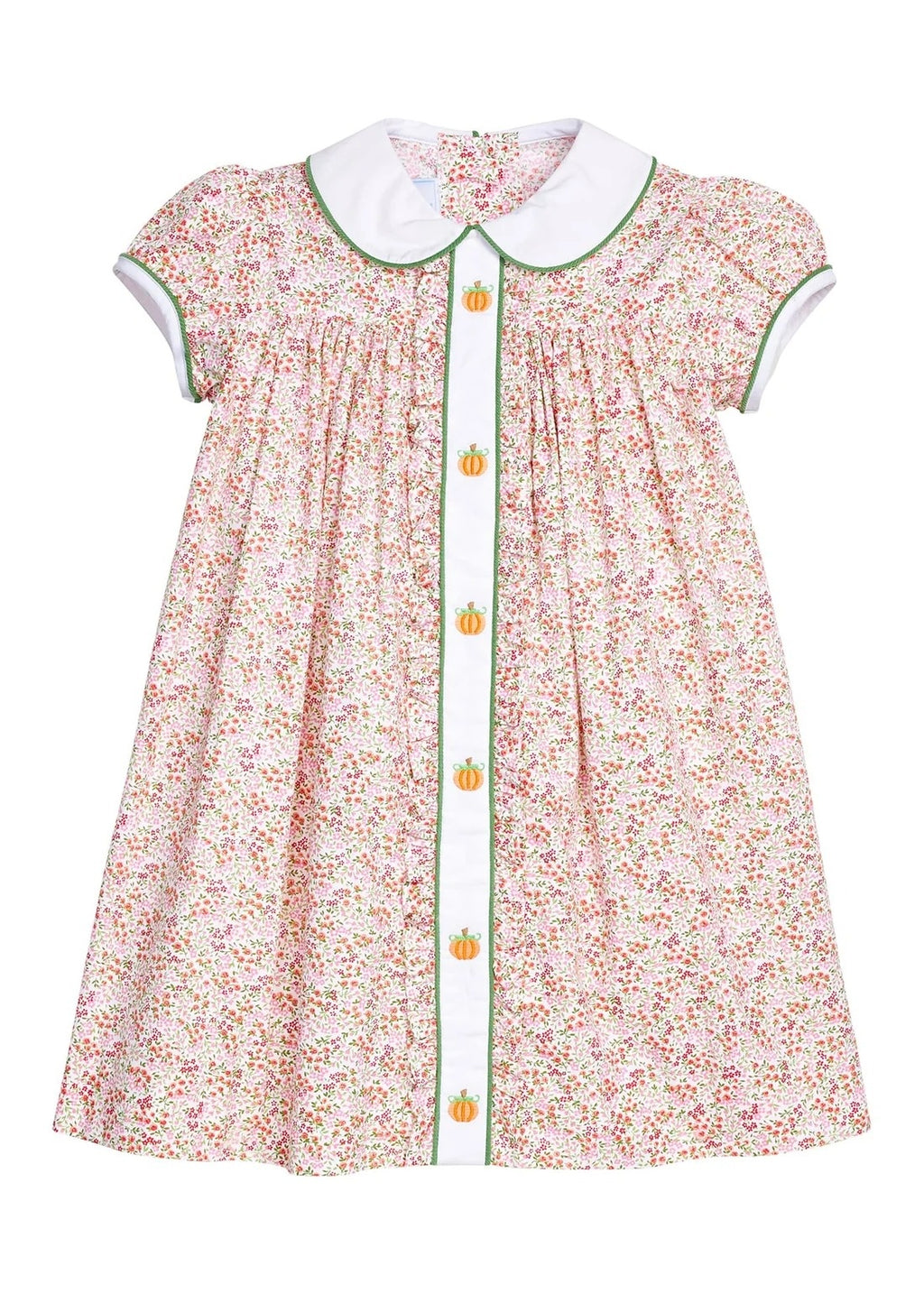 Little English Ruffled Sally Dress - Pumpkins