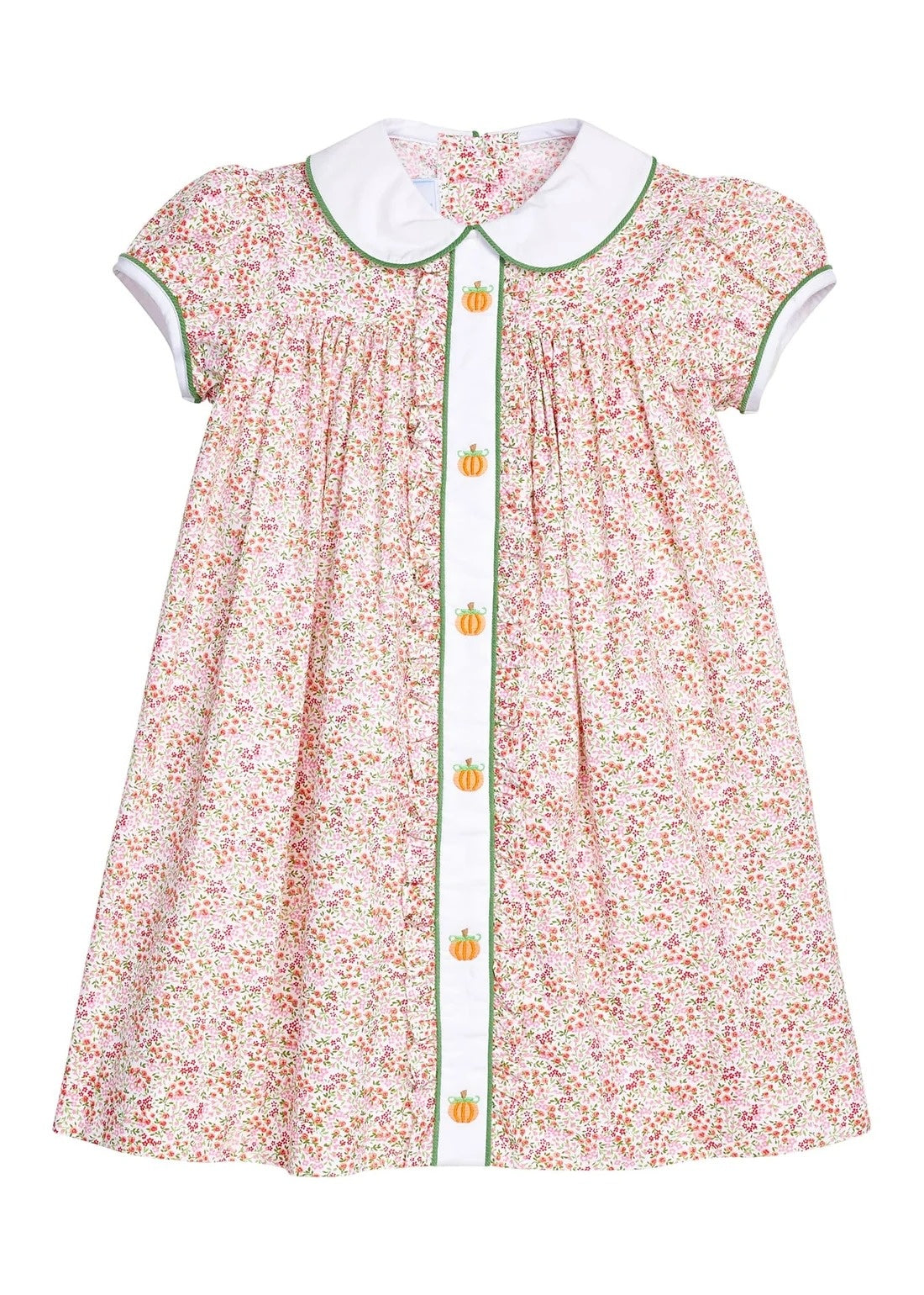 Little English Ruffled Sally Dress - Pumpkins