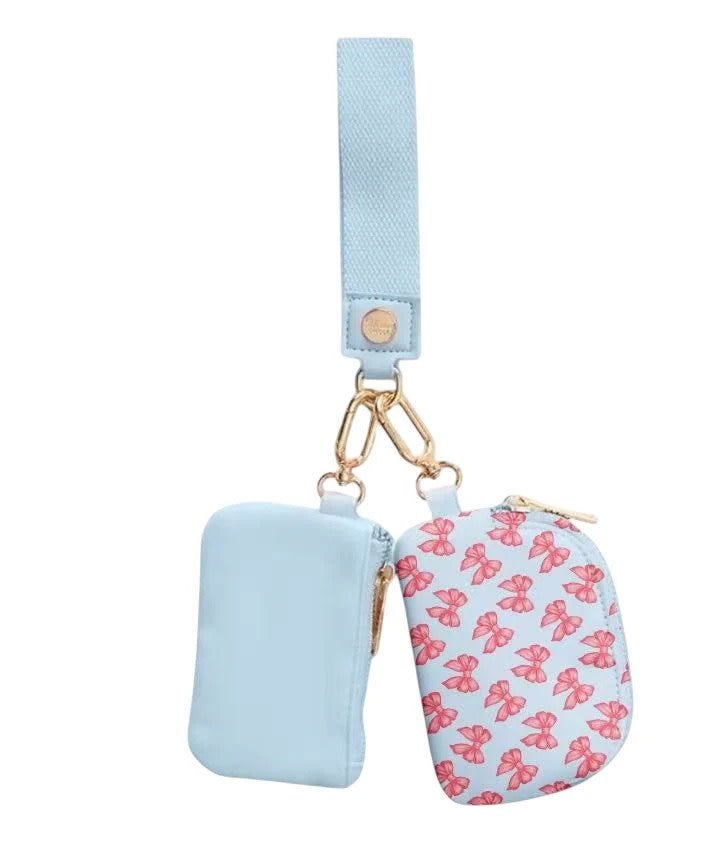Mavi Bandz Blue Bow Dual Wallet