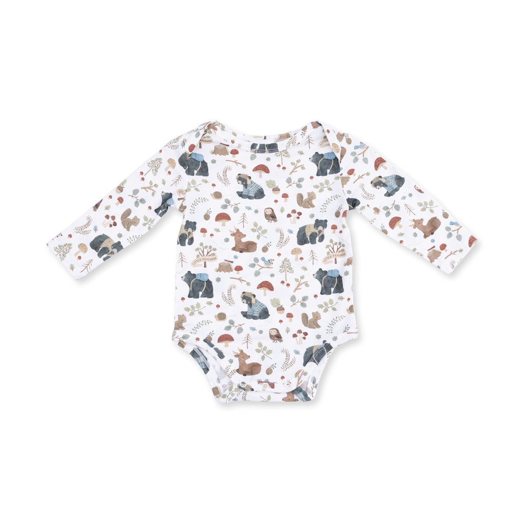 Angel Dear Southern Woodland Animals Green Bodysuit