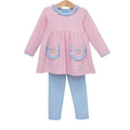 Trotter Street Kids Flower Bouquet Pant Set