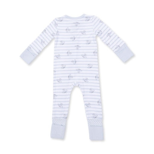 Angel Dear Airplane Stripe Convertible Romper