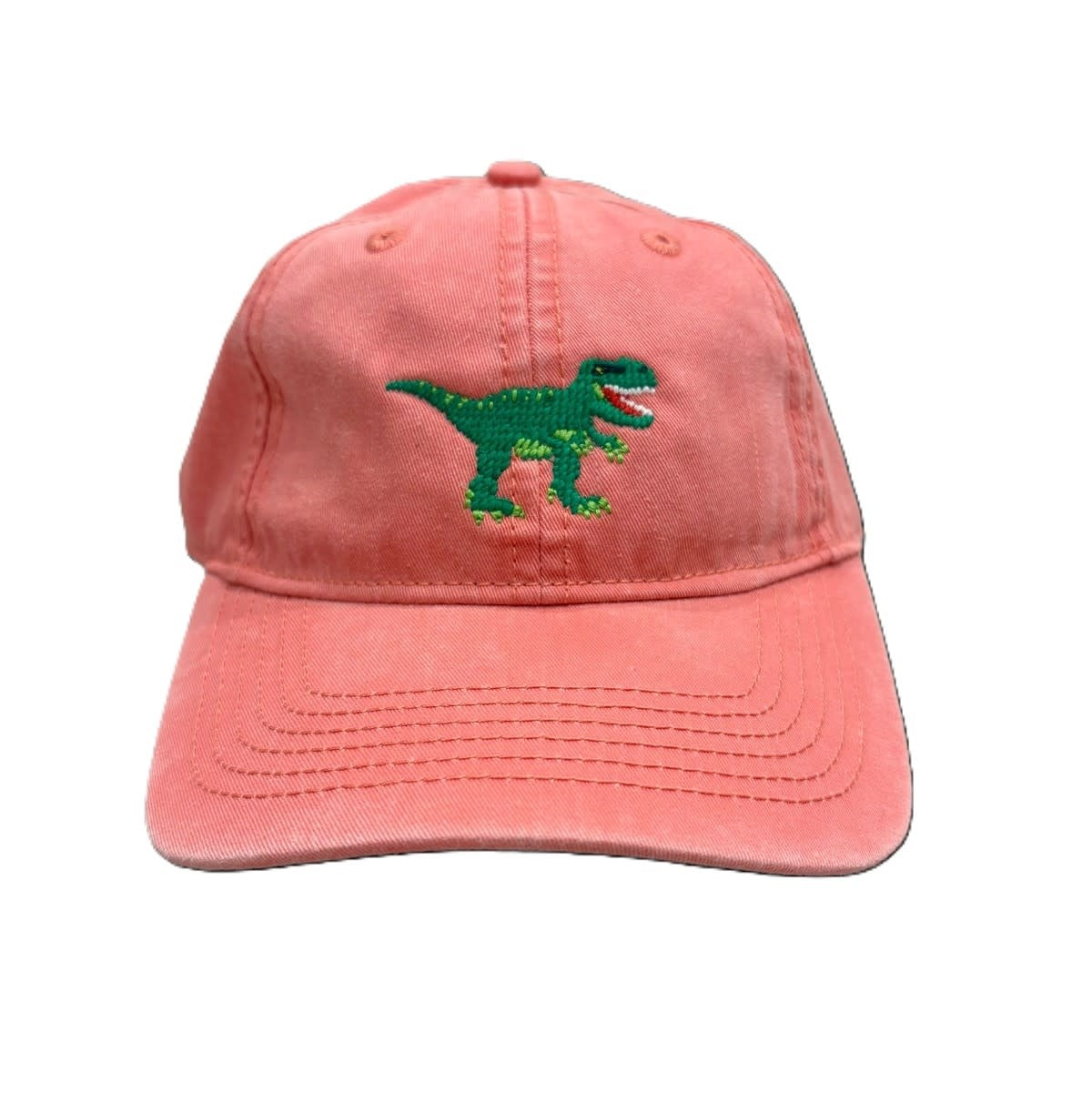 Harding Lane Needlepoint Baseball Hat-Dino