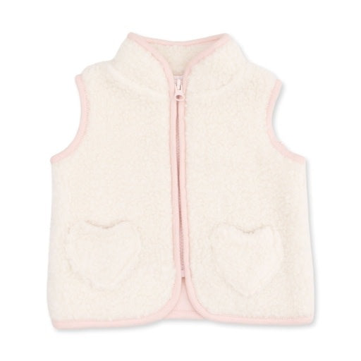 Angel Dear Sherpa Vest with Heart Pockets