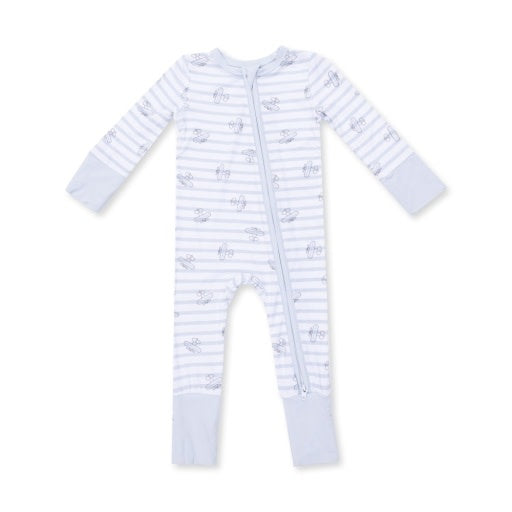Angel Dear Airplane Stripe Convertible Romper