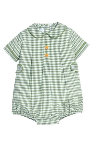 Little English Embroidered Nicholas Bubble - Pumpkin