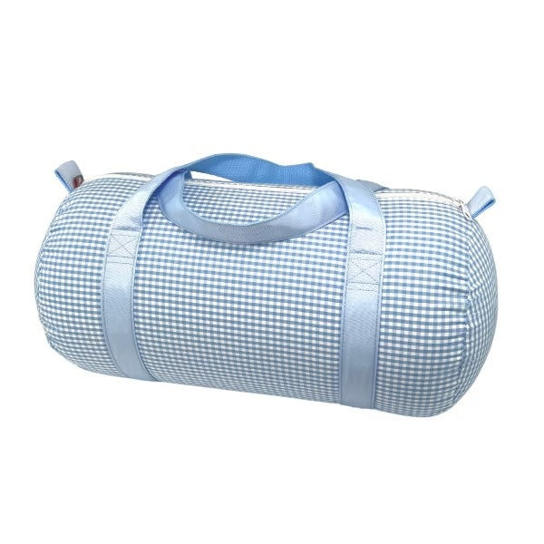 Mint Baby Blue Gingham Medium Duffel