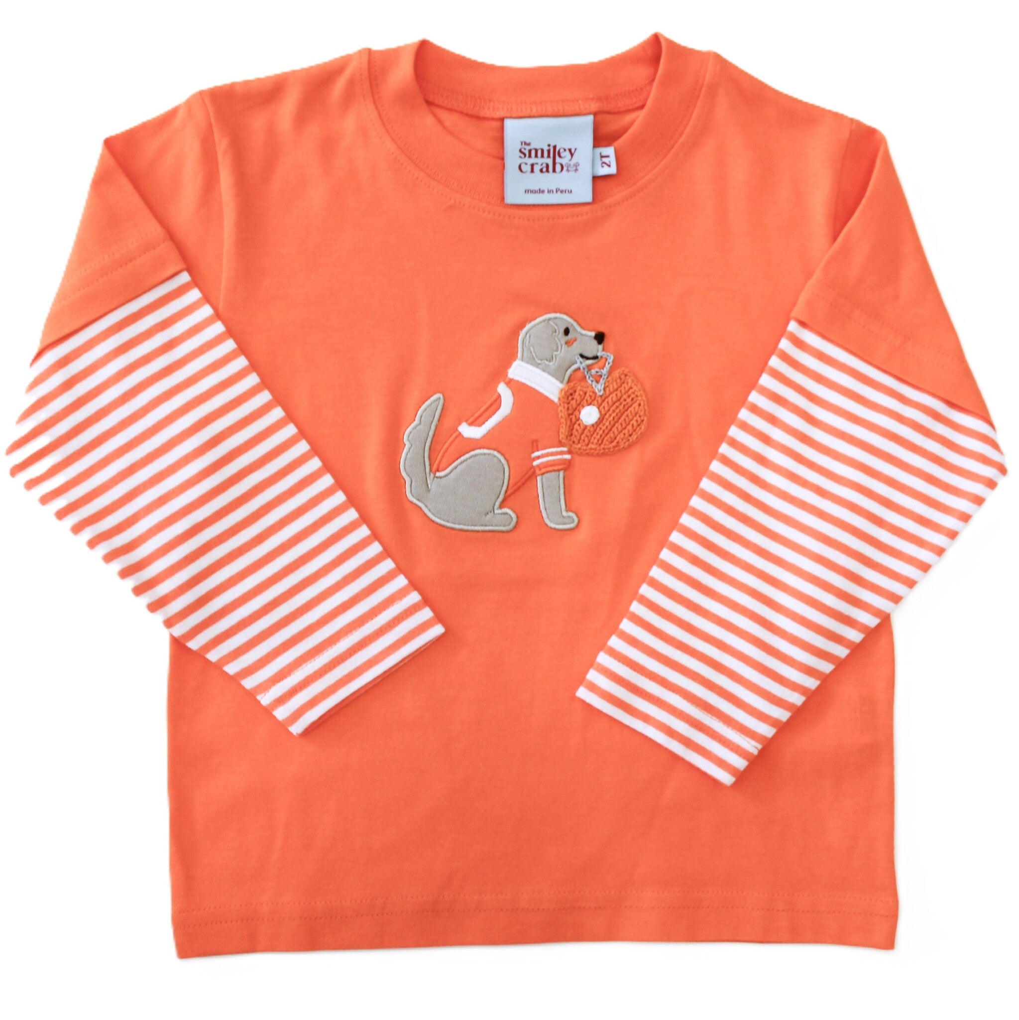 The Smiley Crab Orange Dog w/Helmet LS w/Two-Tone Slv Tee