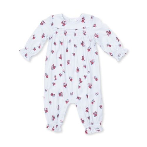 Angel Dear Alyssa Floral Smocked Romper