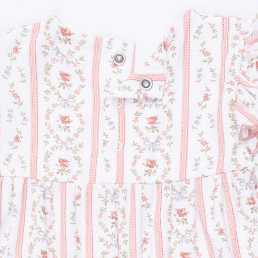 Angel Dear Marnie Rosebud Stripe Ruffle Romper