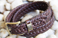 Beyond Creations Brown Braided Leather Belt