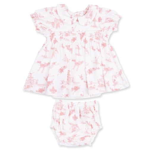 Angel Dear Ballet Toile Smocked Dress Set