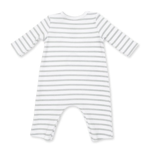 Angel Dear Cows Blue - Long Sleeve Snap Shoulder Romper