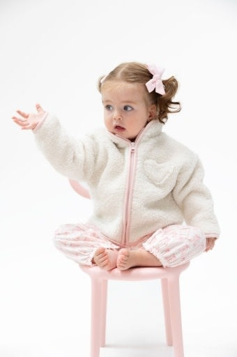 Angel Dear Sherpa Cream & Pink Jacket