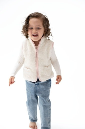 Angel Dear Sherpa Vest with Heart Pockets