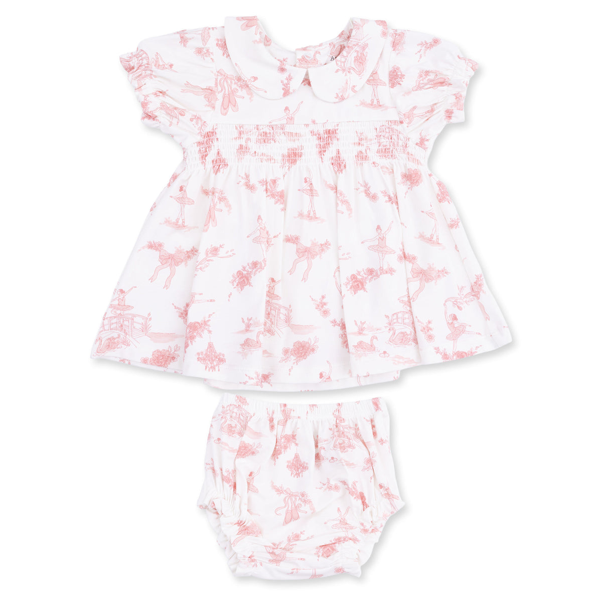 Angel Dear Ballet Toile Smocked Dress Set