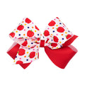 Wee Ones Back To School Apple Colorblock Bow