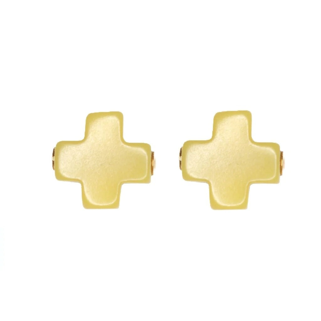 ENewton Signature Cross Gold Stud - Gold