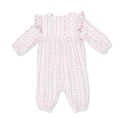 Angel Dear Marnie Rosebud Stripe Ruffle Romper