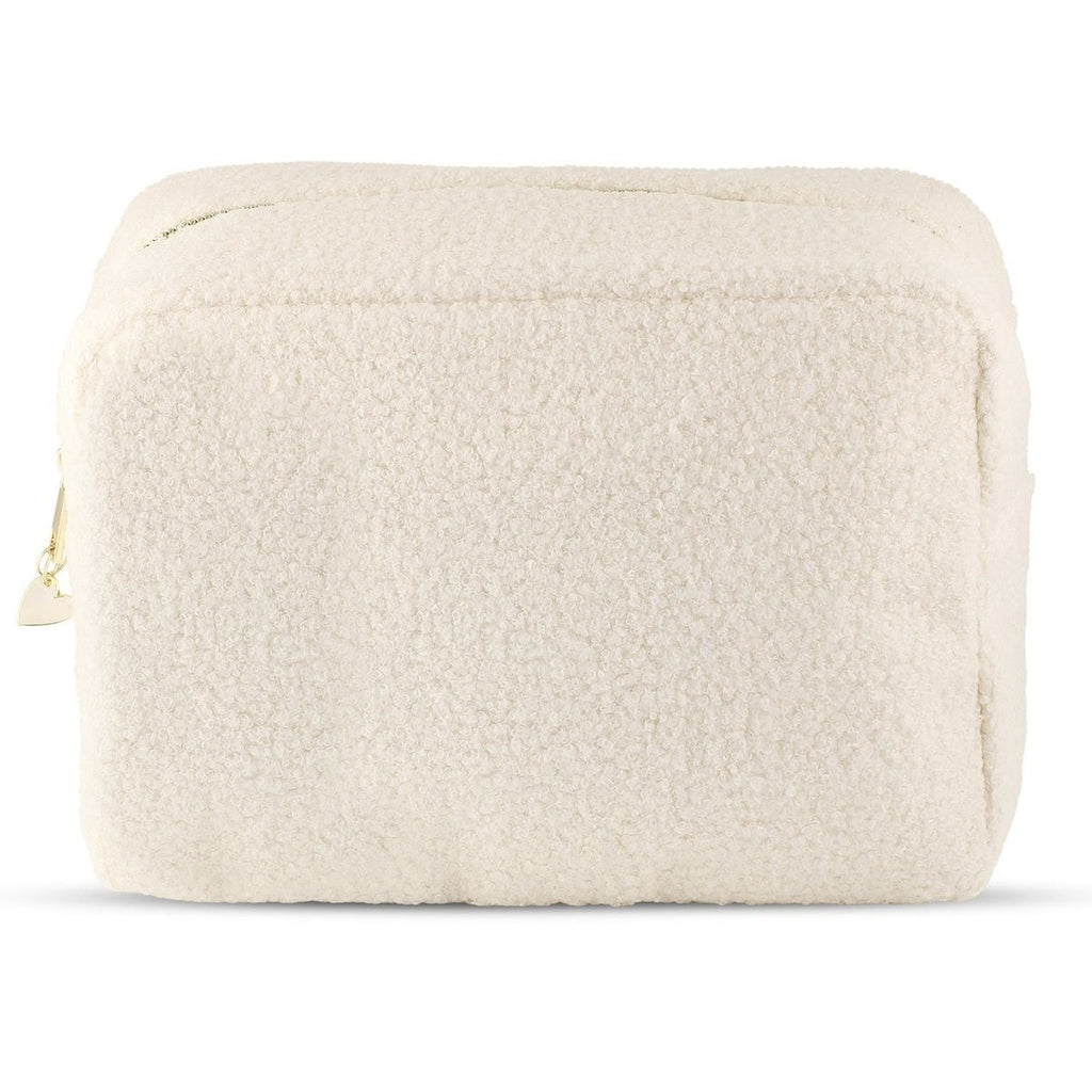Carrying Kind Ivory Boucle Cosmetic Bag