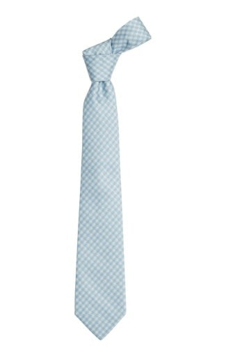 Little English Neck Tie - Light Blue Gingham
