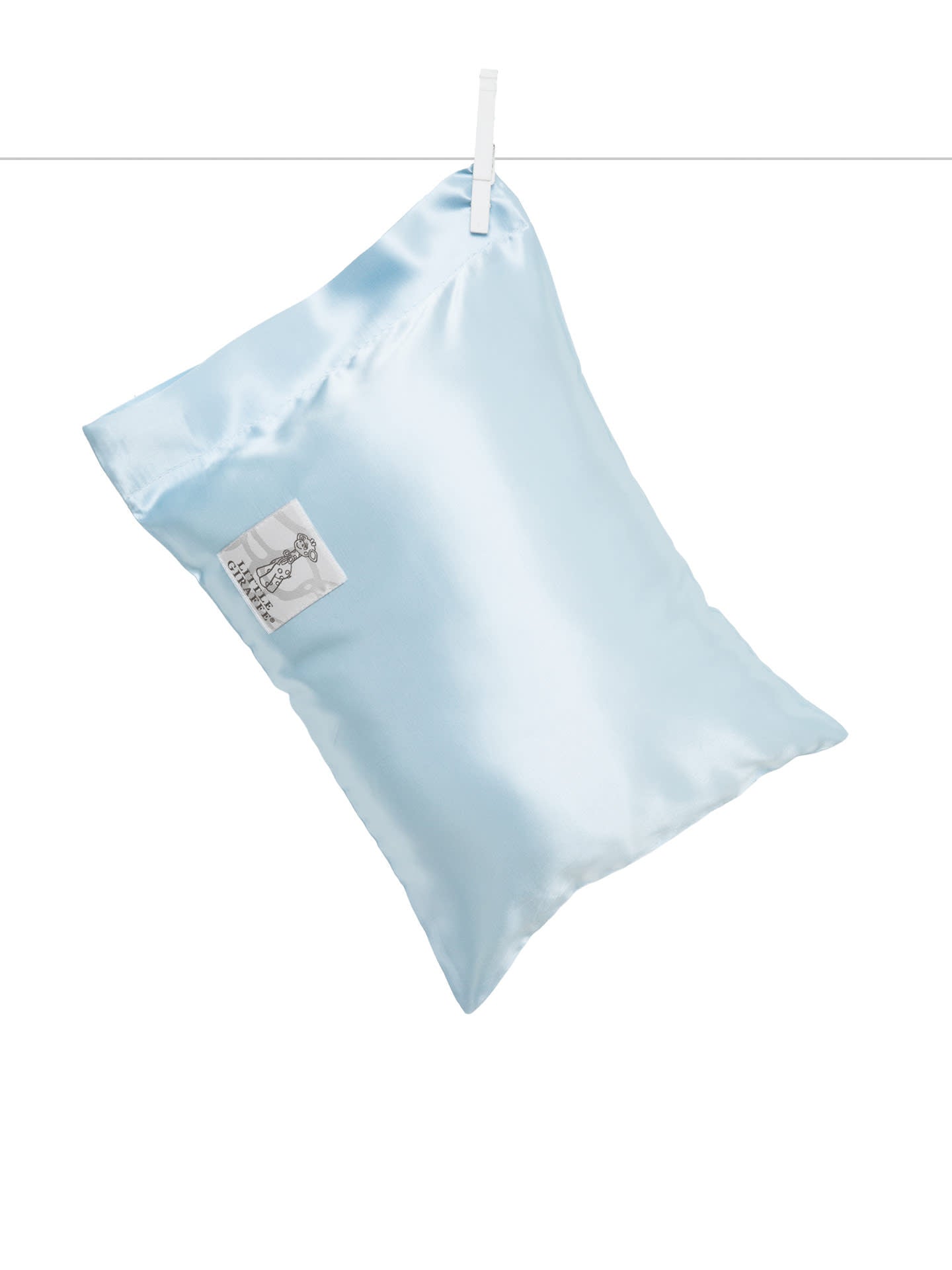 Little Giraffe Satin Nap Pillow-Blue