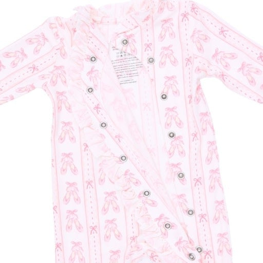 Angel Dear Ballet Shoes Ribbon Stripe Kimono Footie
