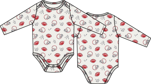 Angel Dear Touchdown Time Long Sleeve Bodysuit