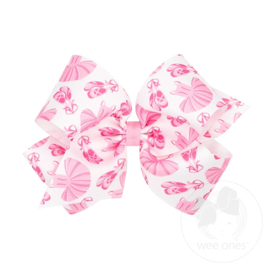 Wee Ones Ballet Print Bow