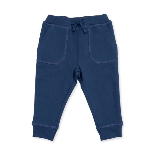 Angel Dear Solid Insignia Blue Jogger Pant