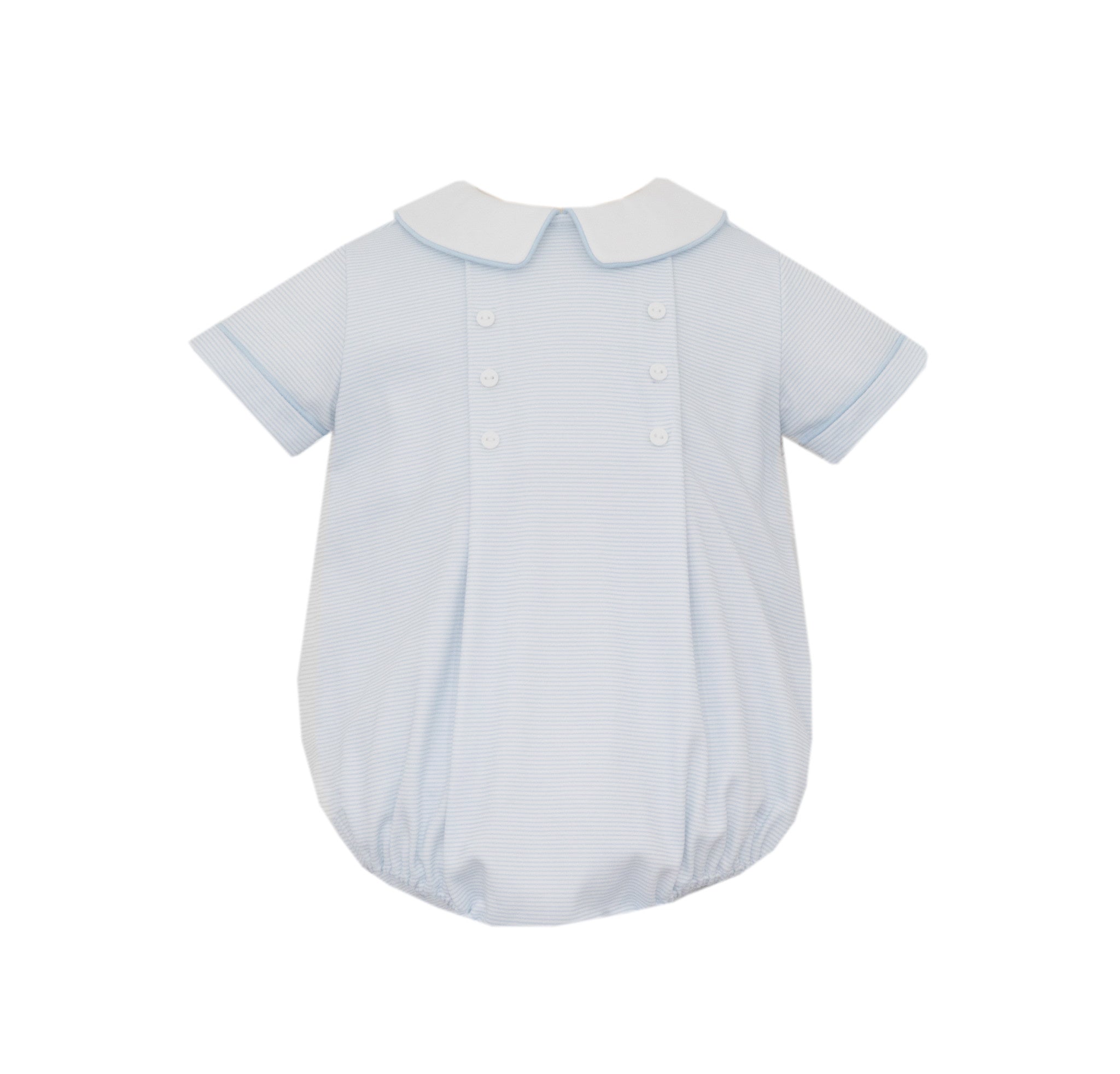 Petit Bebe Blue Stripe Knit Boy Bubble