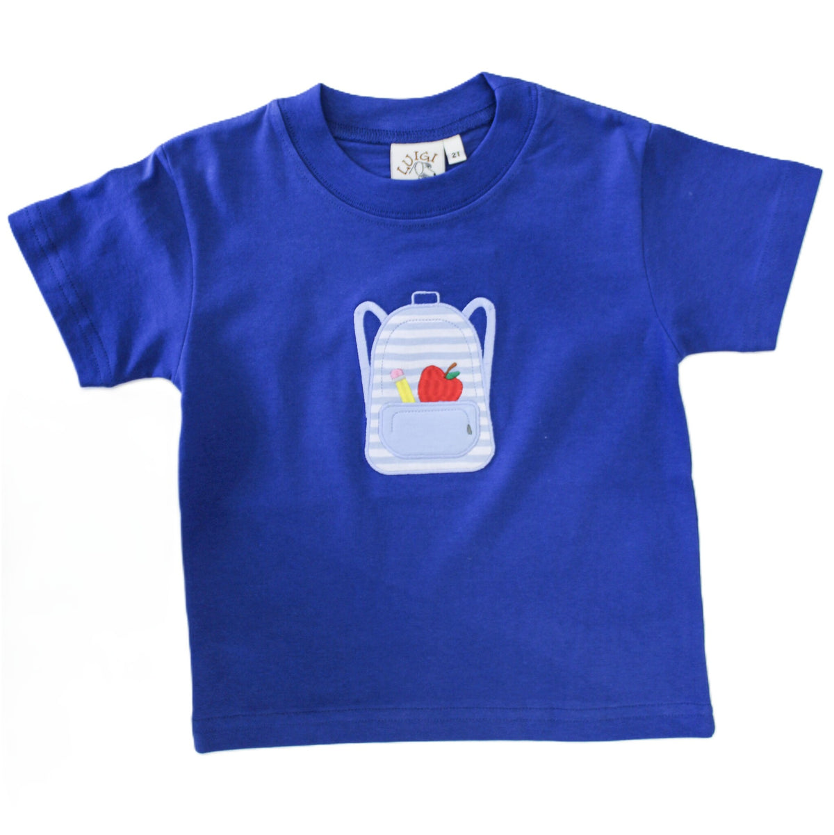 Luigi Kids Royal Blue Backpack SS Shirt