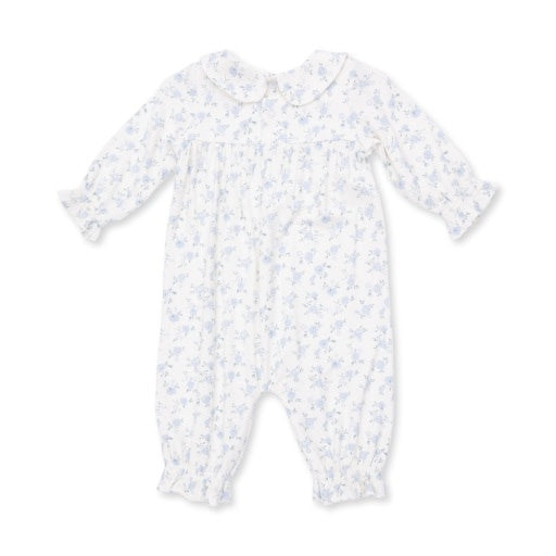 Angel Dear Rose Briar Smocked Long Sleeve Romper