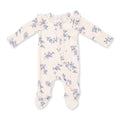Angel Dear Sweet Hanna Floral Velour - 2 Way Ruffle Sleeve Zipper Footie