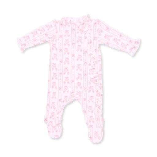 Angel Dear Ballet Shoes Ribbon Stripe Kimono Footie