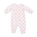 Angel Dear Rose Bow Lattice Smocked Romper
