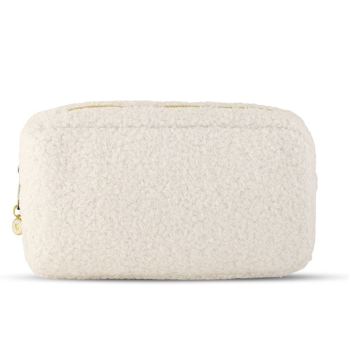 Carrying Kind Ivory Boucle Cosmetic Bag