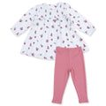 Angel Dear Alyssa Floral Smocked Ruffle Dress and Legging