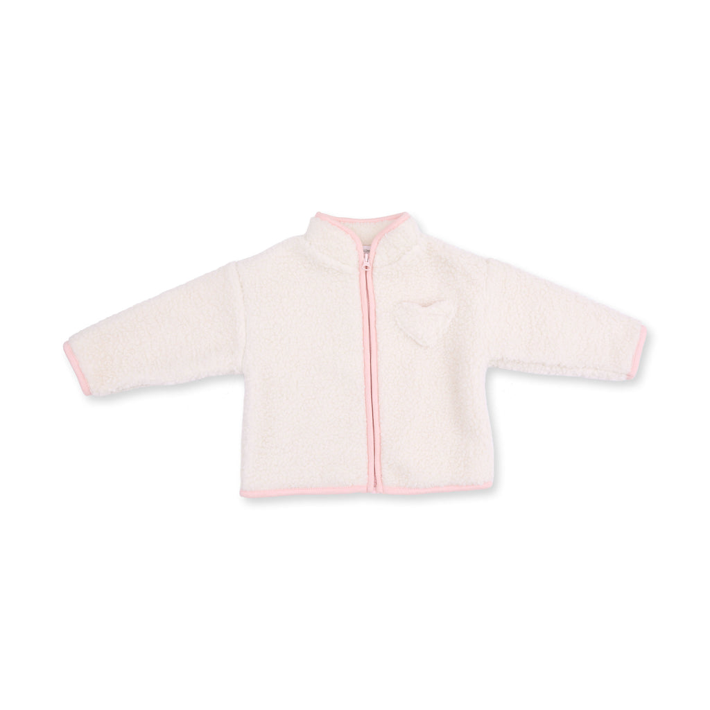 Angel Dear Sherpa Cream & Pink Jacket