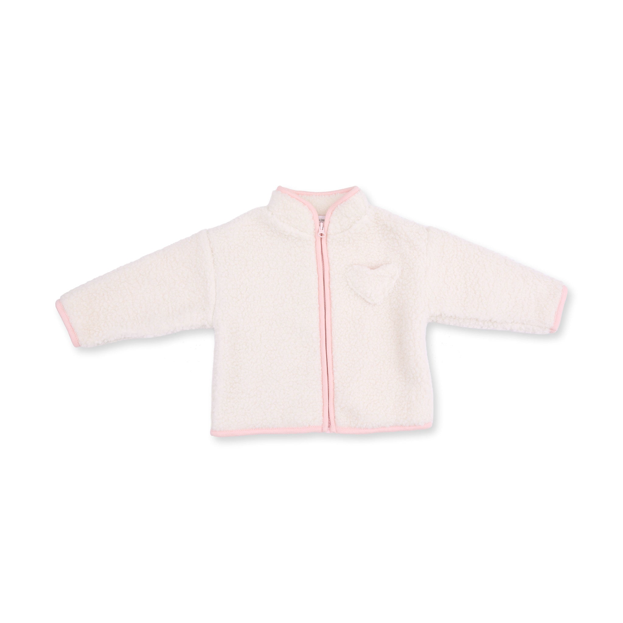 Angel Dear Sherpa Cream & Pink Jacket