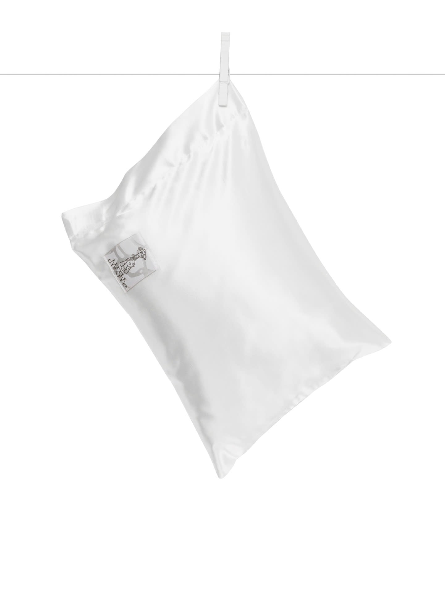 Little Giraffe Satin Nap Pillow-White