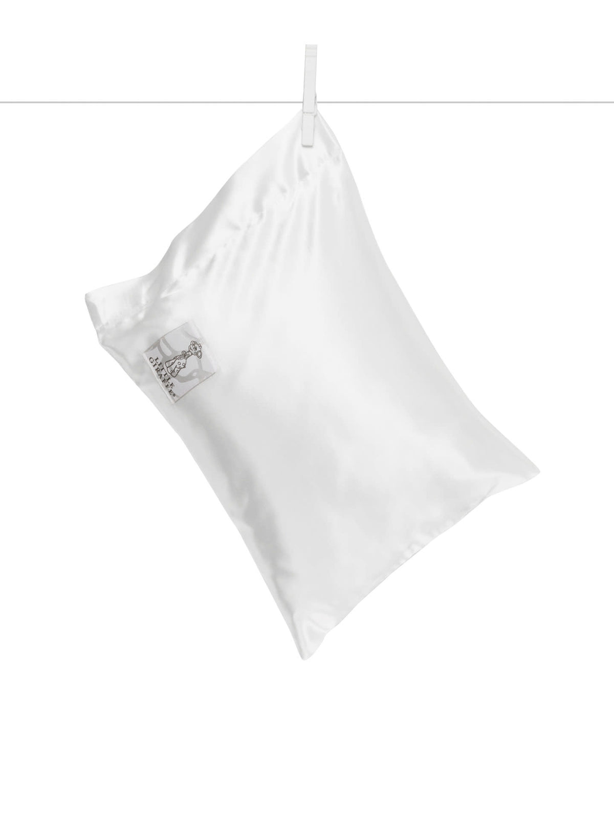 Little Giraffe Satin Nap Pillow-White