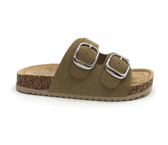 Mia Shoes Belky Amber Buckle Slide