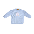 Luigi Kids Blue Ballet Slippers Scalloped Neck Sweater