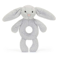 Jellycat Bashful Grey Bunny Ring Rattle