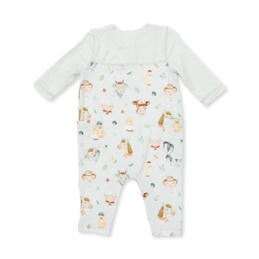 Angel Dear Baby Farm Faces Romper