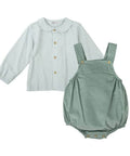 Babidu Green Stripe Corduroy Bubble Set