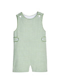 Little English Button Tab John John - Watercress Gingham