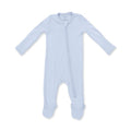 Angel Dear Solid Sheer Blue Rib - 2 Way Zipper Footie
